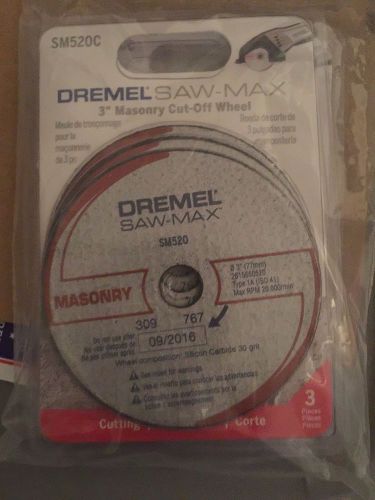2 lot - Dremel Saw-Max SM520C 3&#034; Masonry Cut-off Wheel / Disc 3 Pack NIB SM520