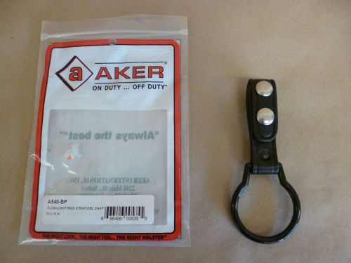AKER A540-BP FLASHLIGHT RING STRAP DOUBLE SNAP BLACK PLAIN