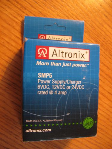 New Altronix SMP5 Power Supply Charger 6VDC, 12VDC or 24VDC rated @ 4 amp