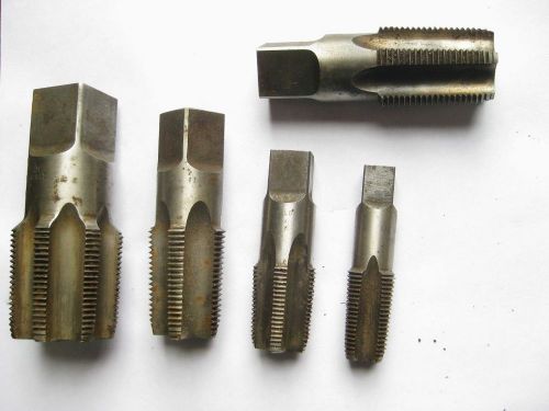 4-GREENFIELD TAPS , 5th one FREE!! --1-1/2&#034;..1&#034;...3/4&#034; ..1/2&#034;-Pipe threads