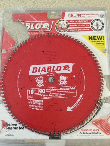 Diablo 10&#034; x 90 Teeth  Ultimate Flawless Finish Blade D1090 New