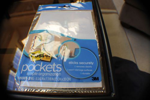 POST IT 2 POCKETS CLEAR