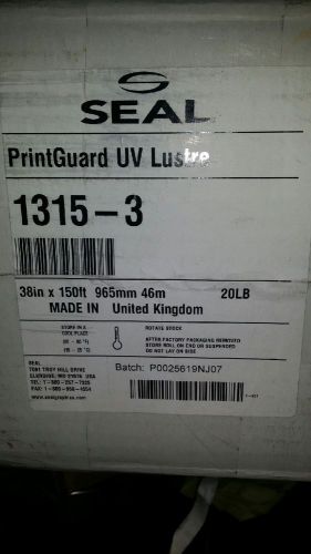 SEAL Print Guard UV Laminate Luster 3 mil 38&#034; x 150&#039; 1315-3