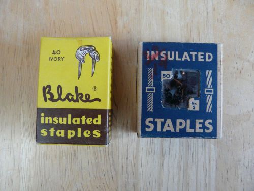 Vintage 1 box Emerson &amp; 1 box Blake Insulated Staples
