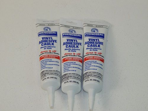 Does It All Lot of 3 Caulk &amp; Sealants Adhesives &amp; Fillers 5.5 oz. PHENOSEAL