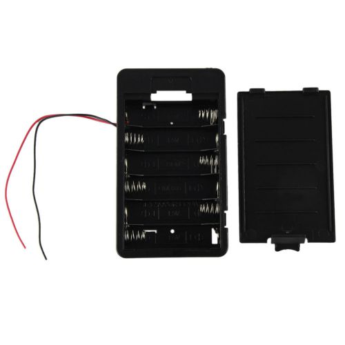Latest battery holder 6 aa 6-aa 9v enclosed case box with 6&#034; cable leads for sale