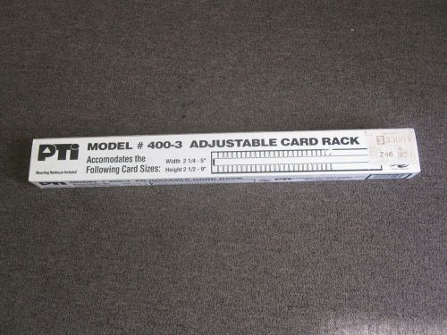 PTI Adjustable Time Card Rack 400-3 Heavy-duty  Adjustable + Mounting Hardware