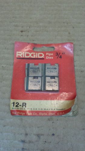 RIDGID 3/4 PIPE DIES FOR DROP HEAD THREADER 12R