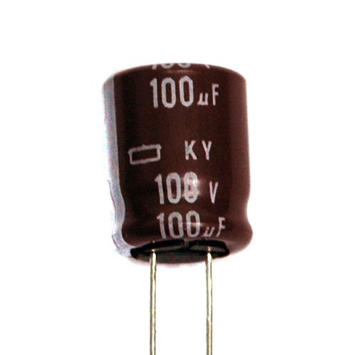 100pc Electrolytic Capacitor KY 100uF 100V -55~+105°C 10,000hr Nippon Chemi-Con