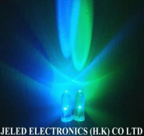 New 100pcs 5mm Ultra Bight Fast Flashing Bi-Color Blue Green LED 8000mcd