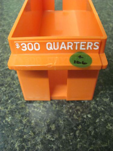 *+106 OLD PAWN  $300 30 Roll Quarter Orange PLASTIC CONTAINER