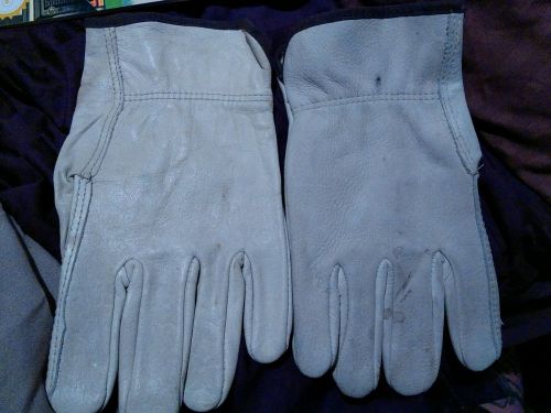 Working GLOVES Leather, Cowhide, Grain, LARGE