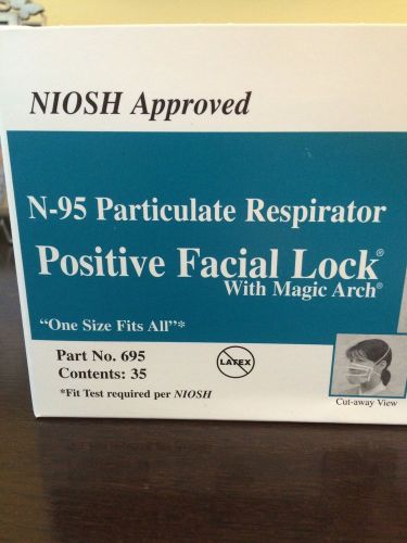 N-95 Particulate Respirator - BOX OF 35 -Positive Facial Lock Mask Alpha Protech