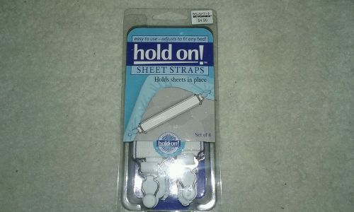 New Hold on! Sheet Straps , Adjusts to fit any bed , Set of 4