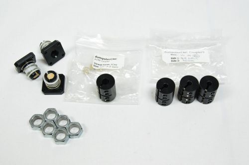 Lot of NEW CNC parts: Shaft Couplers 1/2&#034;-1/4&#034;, Anti-backlash lead nuts, 1/2&#034;-8