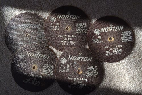 Norton A60-OBNA2 Reinforced Cut-Off Wheel 6&#034; Dia QTY=5