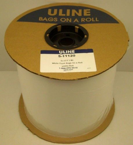 ULINE S-11120 9&#034; X 12.5&#034; POLYBAG 2 MIL 1000 BAGS ON A ROLL AUTOBAG PLASTIC NEW