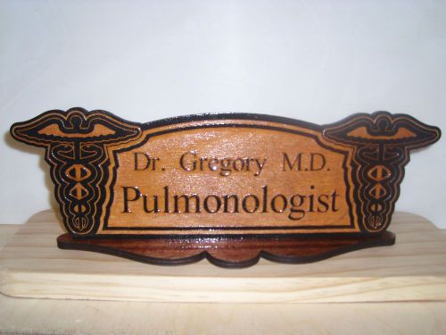 Personalized Wood DOCTOR Name Plate Desk Bar ,Laser engraved,Gift
