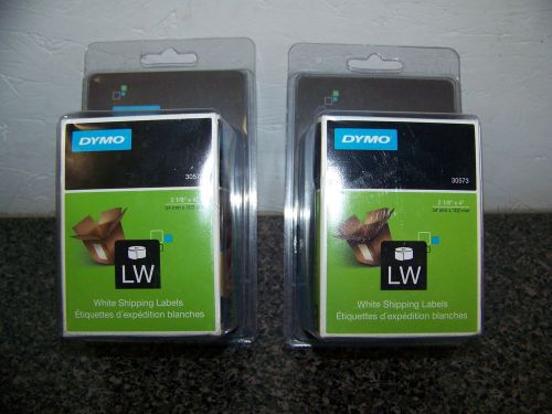 DYMO WHITE SHIPPING LABELS 30573, 2 1/8&#034; X 4&#034;-Lot of 2