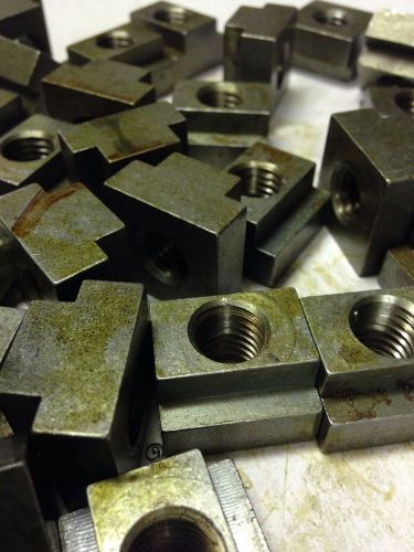 TEE SLOT NUTS, 1/2&#034;-13 THREAD, USED IN GOOD CONDITION, 3.78 LBS.