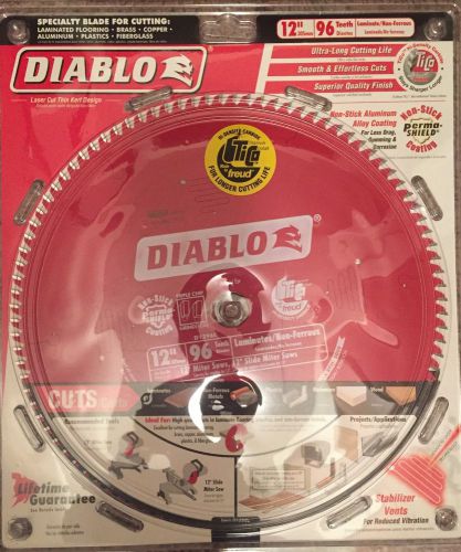 Diablo D1296L 12 in. x 96 Tooth Laminate / Melamine/ Laminate Flooring Blade