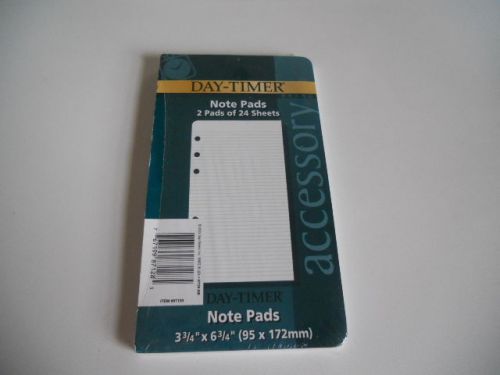 Day-Timer Note Pads - 2 Pads of 24 Sheets - 3 3/4&#034; X 6 3/4&#034; - NIP