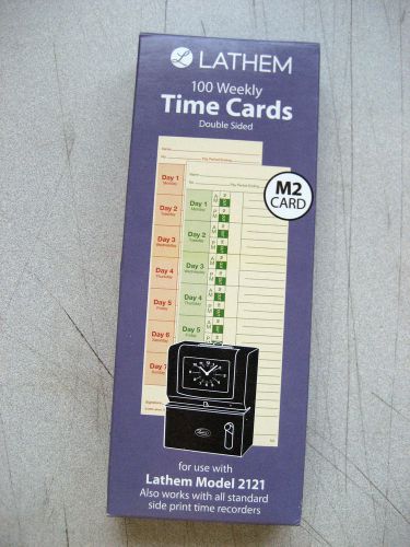 New 3-pak boxes of Lathem 2121, M2 Weekly Time cards, 2 w/100/box,1w/67/box