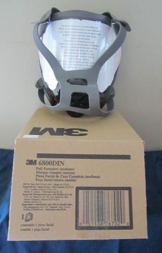 3M 6800DIN Medium Full Face Respirator Gas Mask New in Box