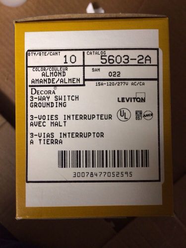 05603 LEVITON 5603-2A 3 WAY 15 Amp Decora Rocker Switches