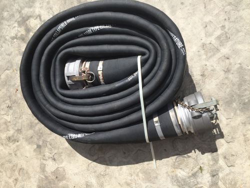 4&#034; x 25&#039; fuel / water transfer &amp; discharge hose - w/m &amp; f camlock fittings for sale
