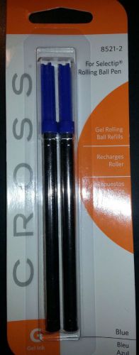 12 CROSS SELECTIP Rollerball Pen REFILLS #8521-2 BLUE Ink New &amp; Fresh