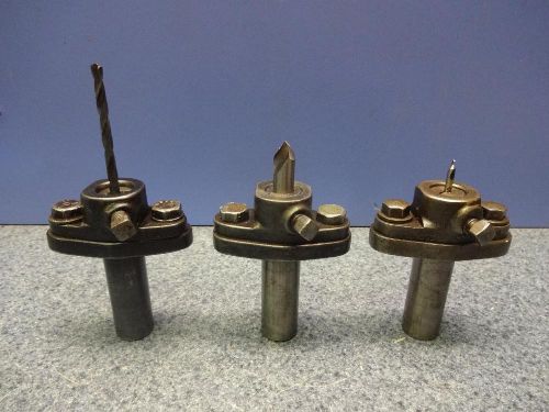 BROWN &amp; SHARPE ADJUSTABLE TURRET DRILL HOLDERS *3 PIECES* 3/4&#034; SHANK