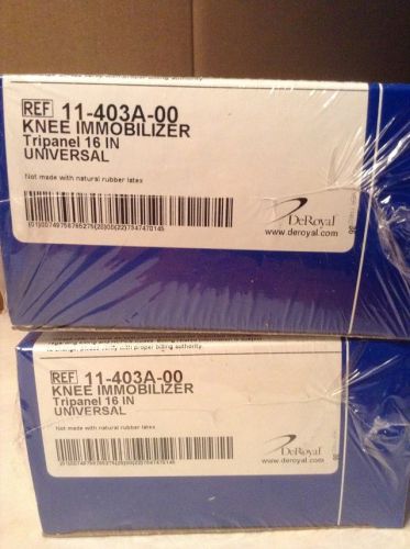 DEROYAL KNEE IMMOBILIZER TRIPANEL 16 IN UNIVERSAL REF 11-403A-00 QUANTITY 2 NEW