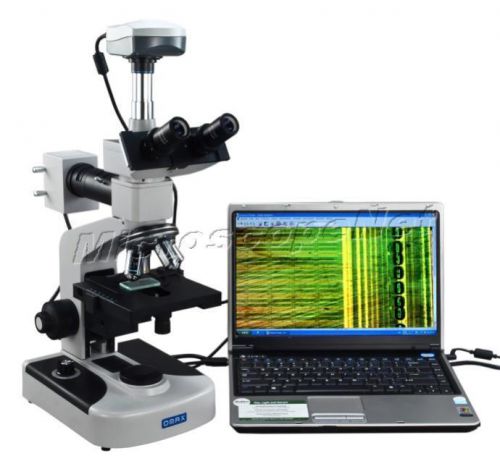 Metallurgical trinocular microscope 40x-1600x with top light + 5mp usb camera for sale