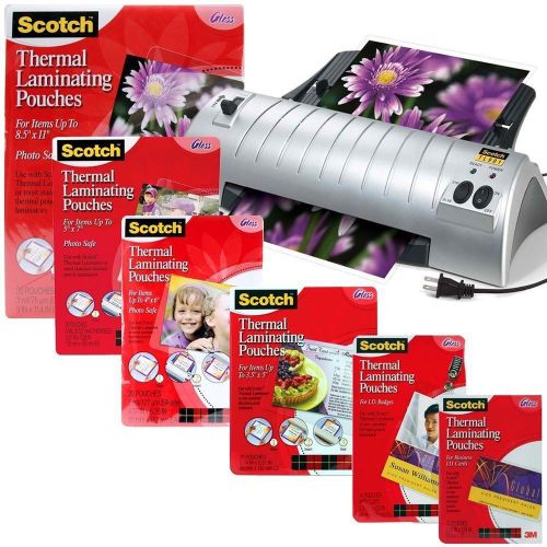 3M Laminator Kit With Every Size Laminating Pouch