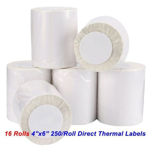 16 4&#034;x6&#034; Thermal Label Rolls - 250/Roll