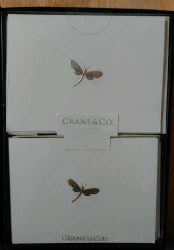 Crane &amp; Co. Hand Engraved Dragonfly Note (RF1403)