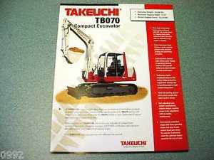 Takeuchi TB070 Compact Excavator Brochure
