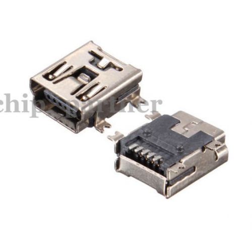 50PCS 5-Pin Female Mini B USB SMD Socket Connector