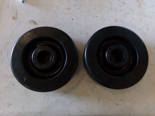 Solid Polyolefin 6&#034; x 2&#034; Wheel 1-3/16&#034; Bore (NO BEARING) LOT OF 2 - NEW