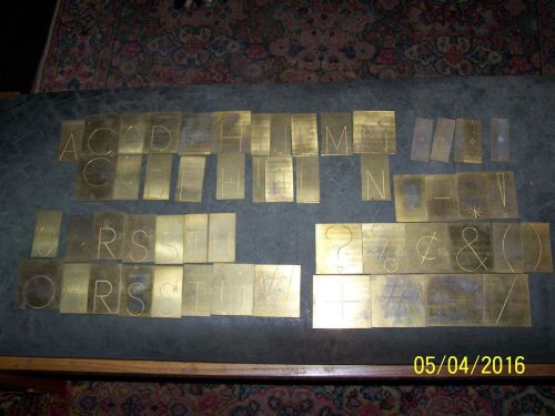 53 Pieces of Large 2 3/4&#034; Engraving Plate Fonts, New Hermes