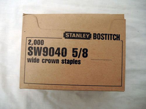 Bostitch -sw9040   5/8&#034; wide crown staples  2000 / box  - for sale