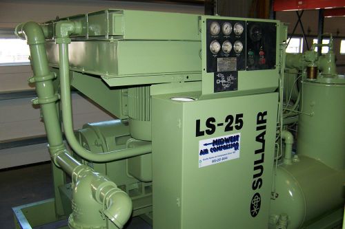 Sullair ls25 200l   rotary screw air comp, one year airend warranty,  460 volt for sale