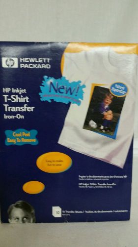 HP Inkjet T. Shirt Transfer Iron On - 10 sheets 8.5&#034; X 11