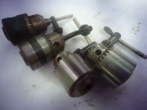 Jacobs four  drill chucks  3/8 and 1/4  in cap,  all with own key__________A-249
