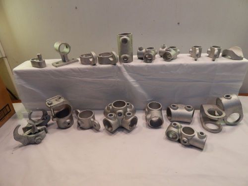Galvanized steel structural pipe fittings lot of 20 pieces for sale