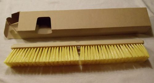 New in box weiler 42166 yellow synthetic sweep floor brush 24&#034; block usa made for sale