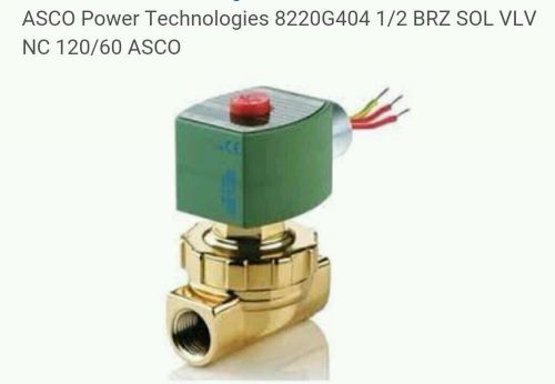 8220G404 ASCO Power Technologies 1/2 BRZ SOL VLV NC 120/60 GENUINE