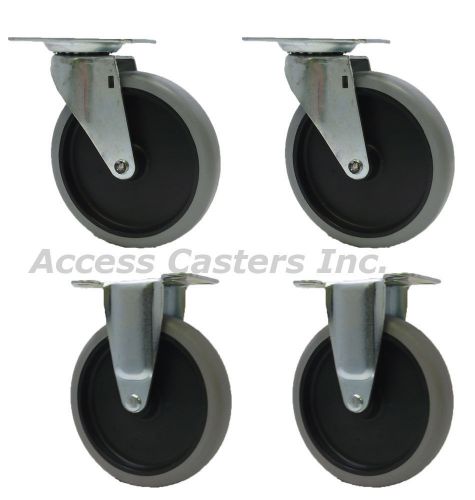 5SRM45 5&#034; Caster Wheels for Rubbermaid® Utility Carts 4401 4500 4520 4505 4525