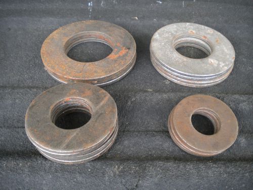 (15) huge steel flat washers 5&#034; to 2 3/4&#034; od for sale